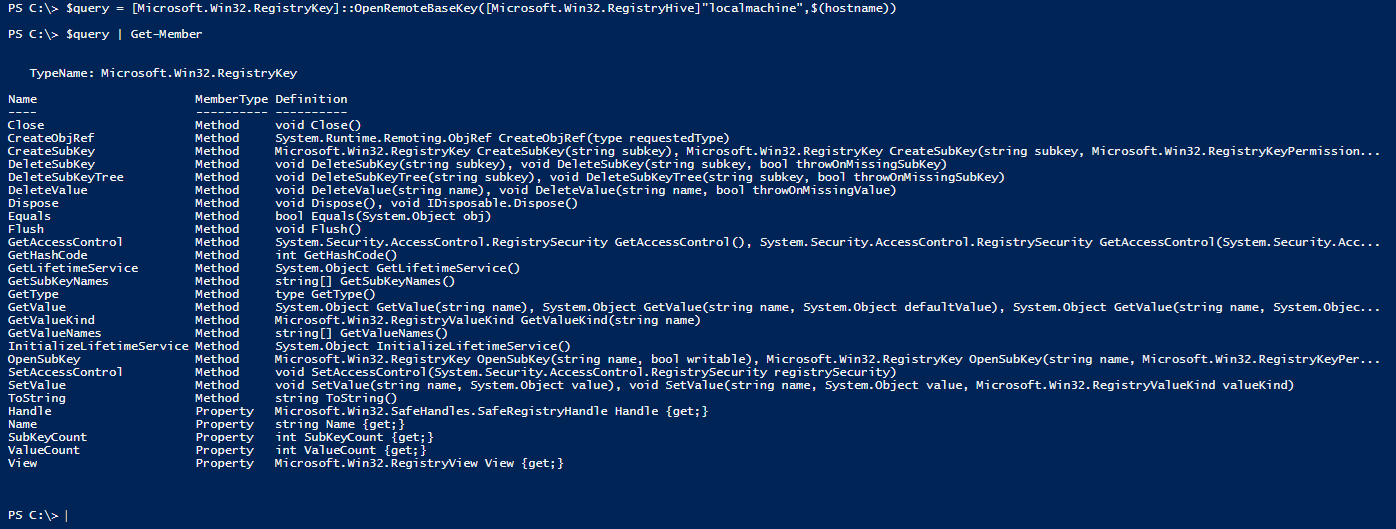 Get-Member on OpenRemoteBaseKey